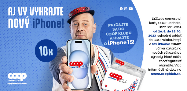 Súťaž o iPhone s COOPKLUB