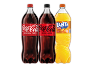 Coca-Cola 2 l, Coca-Cola Zero 2 l, Fanta Orange 2 l