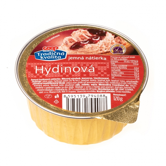 Nátierka jemná hydinová 120g