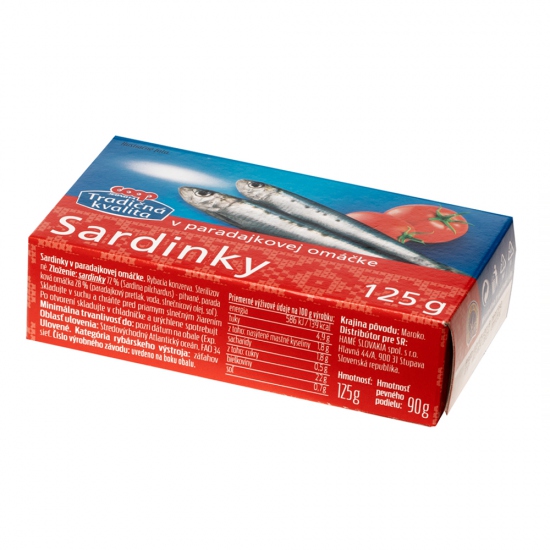 Sardinky v paradaj. omáčke 125g