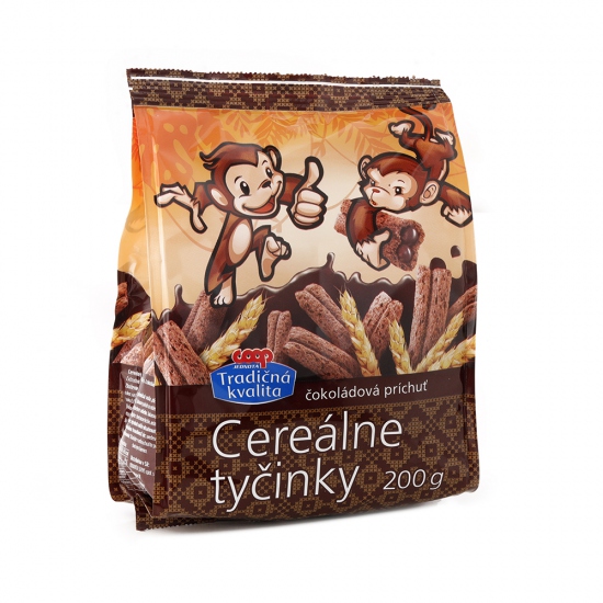 Tyčinky cereálne s čokoládovou náplňou 200g