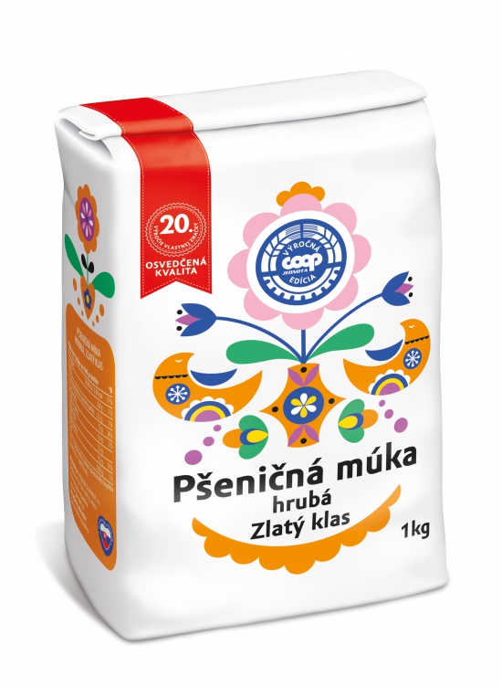 Múka pšeničná hrubá Zlatý klas 1 kg