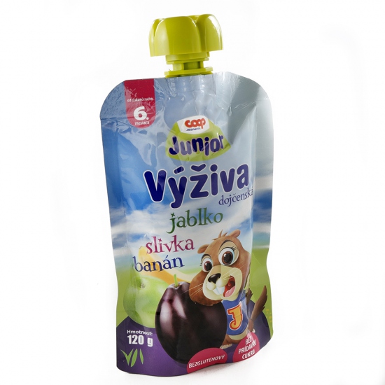 Výživa dojč. jablko,slivka,banán 120g Junior